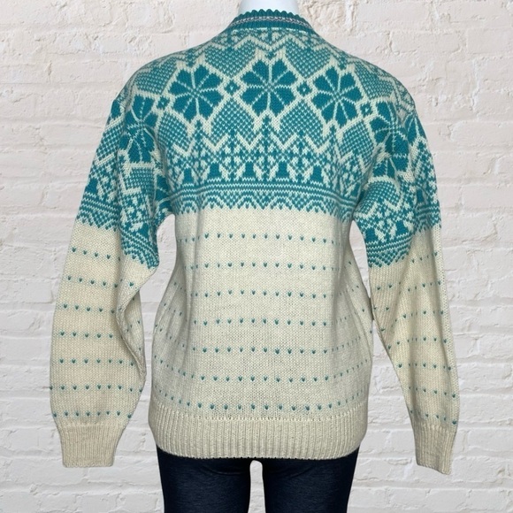 Vintage ALPS Fair Isle Wool button down sweater dead stock medium - Picture 6 of 9